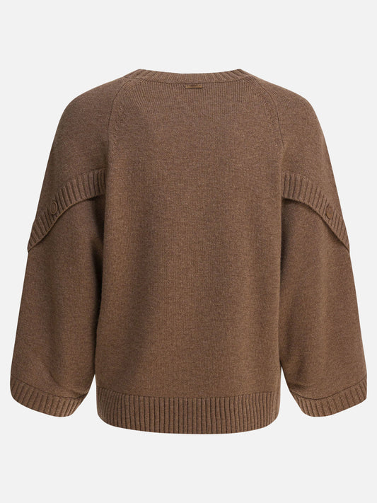 Max Mara Wool and cashmere over sweater 10451760_XS Brown 2