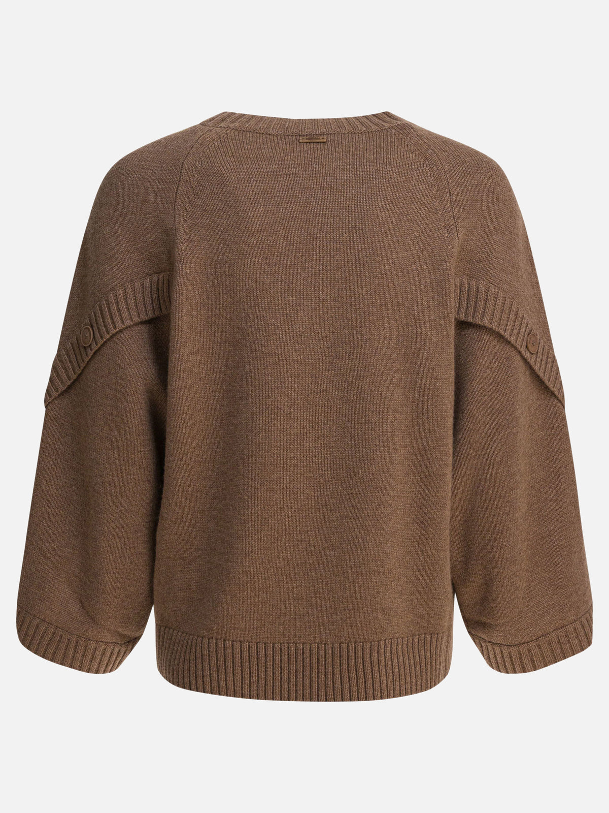 Max Mara Wool and cashmere over sweater Brown