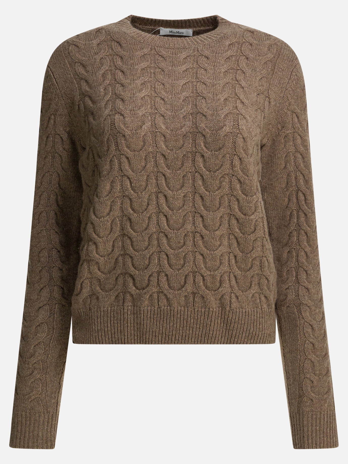 Maglioni girocollo Textured knit  Marrone - Max Mara Donna | PDP | VIETTI Online Store | Zoom-Modal
