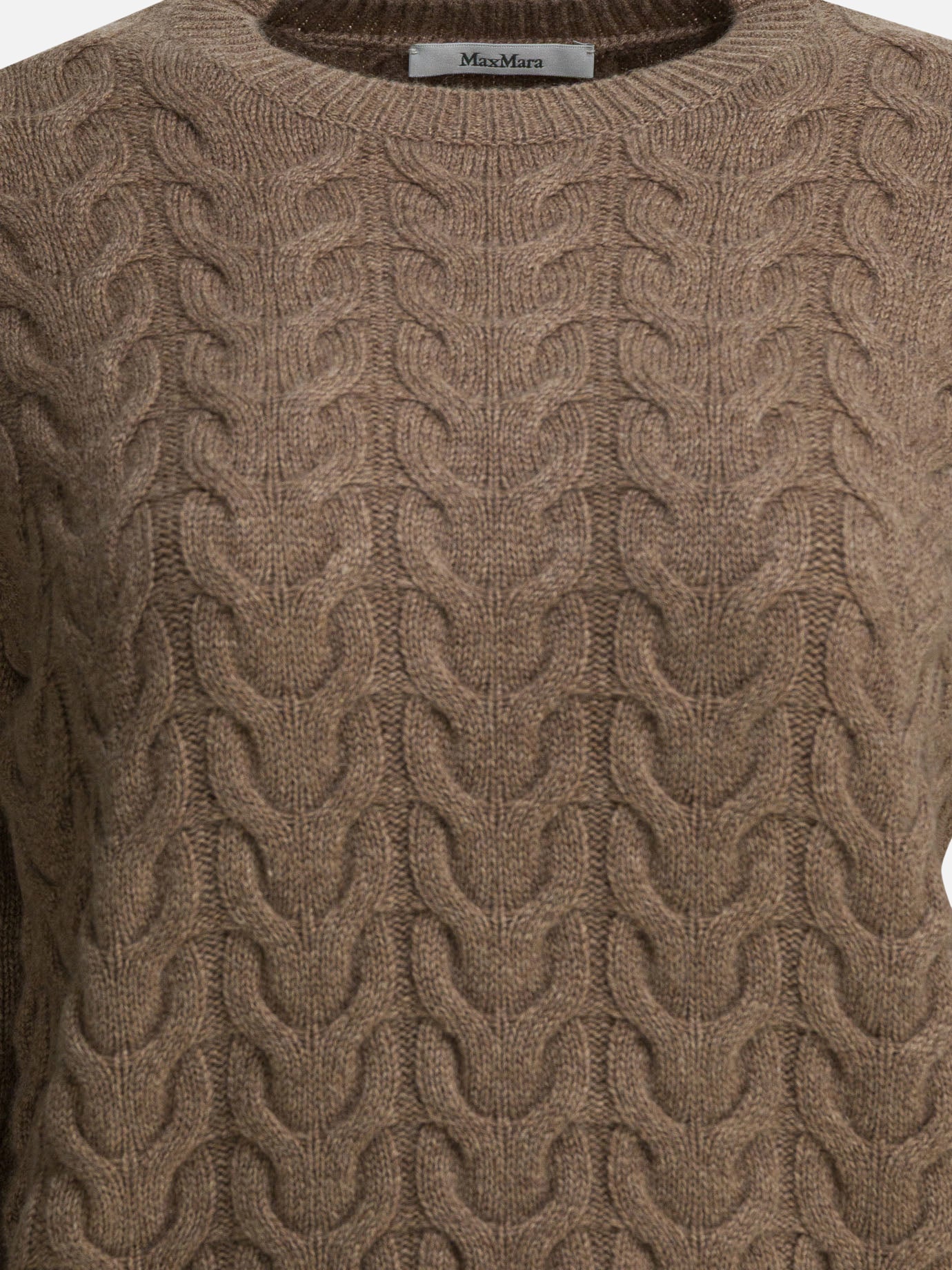 Maglioni girocollo Textured knit  Marrone - Max Mara Donna | PDP | VIETTI Online Store | Zoom-Modal_3
