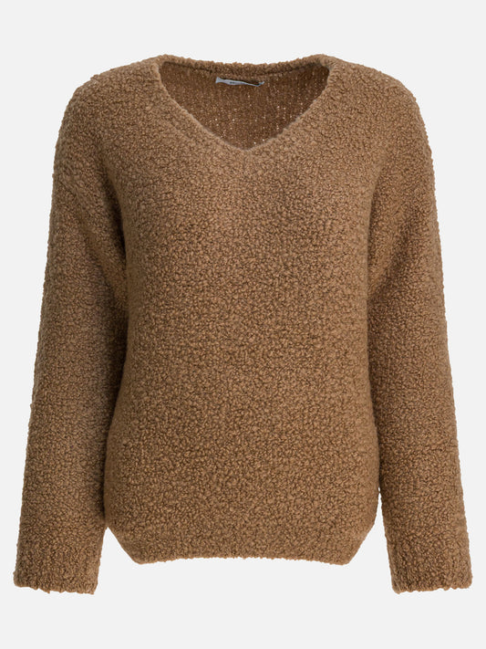 Maglioni scollo a V Solid colour  Marrone - Max Mara Donna | VIETTI Online Store 
