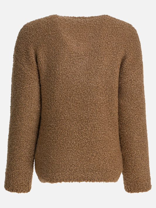 Maglioni scollo a V Solid colour  Marrone - Max Mara Donna | VIETTI Online Store | 2
