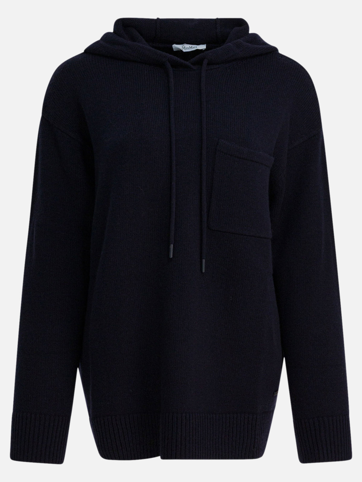 Max Mara Wool and cashmere hooded sweater Blue
