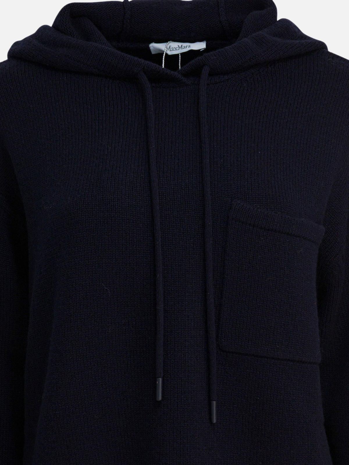 Max Mara Wool and cashmere hooded sweater Blue - VIETTI