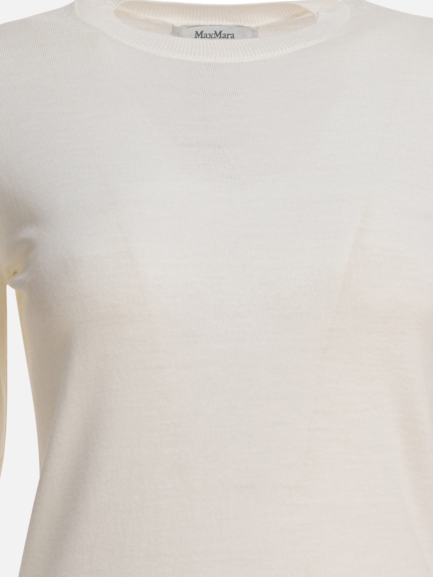 T-shirt girocollo Solid colour  Bianco - Max Mara Donna | PDP | VIETTI Online Store | thumbnail_3