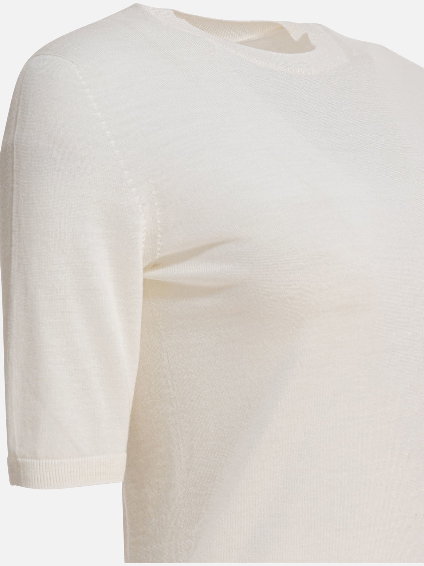 T-shirt girocollo Solid colour  Bianco - Max Mara Donna | PDP | VIETTI Online Store | thumbnail_4