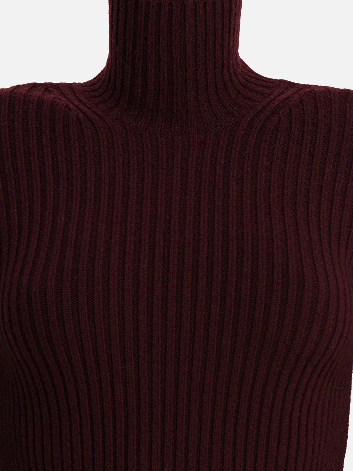 Max Mara Wool and cashmere turtleneck sweater Bordeaux