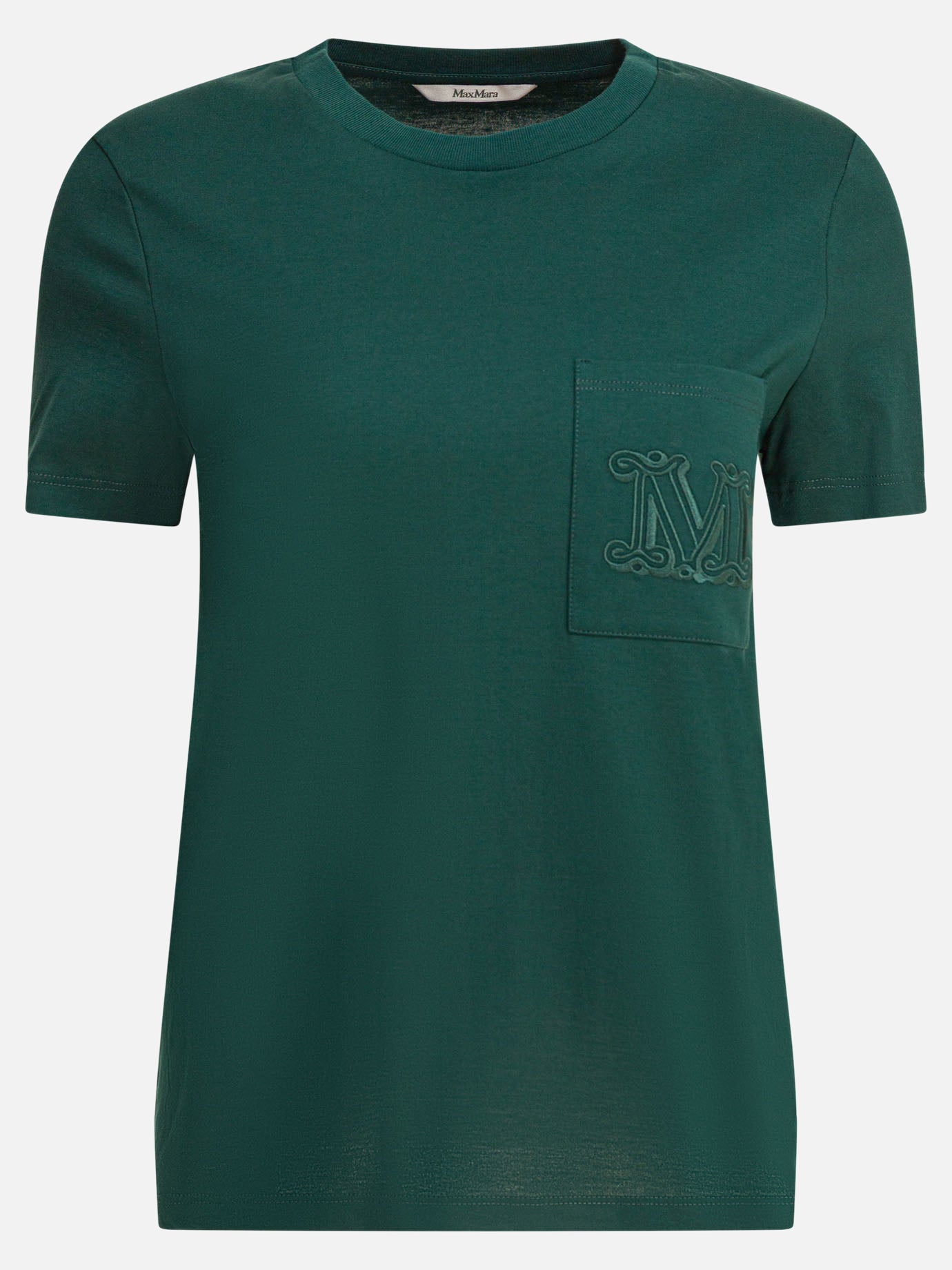 T-shirt girocollo Logo  Verde - Max Mara Donna | PDP | VIETTI Online Store | Zoom-Modal
