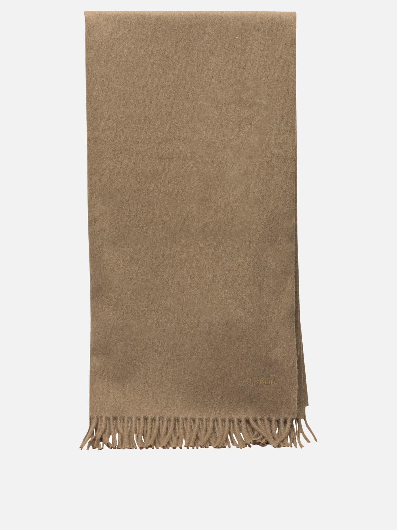 Fringed scarves 100% camel  Brown - Max Mara Women | PDP | VIETTI Online Store | Zoom-Modal
