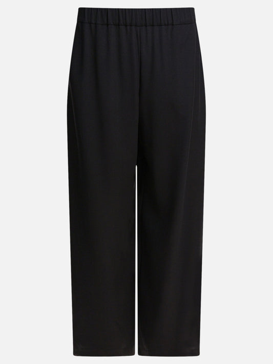 Max Mara Pure Wide silk pants Black

