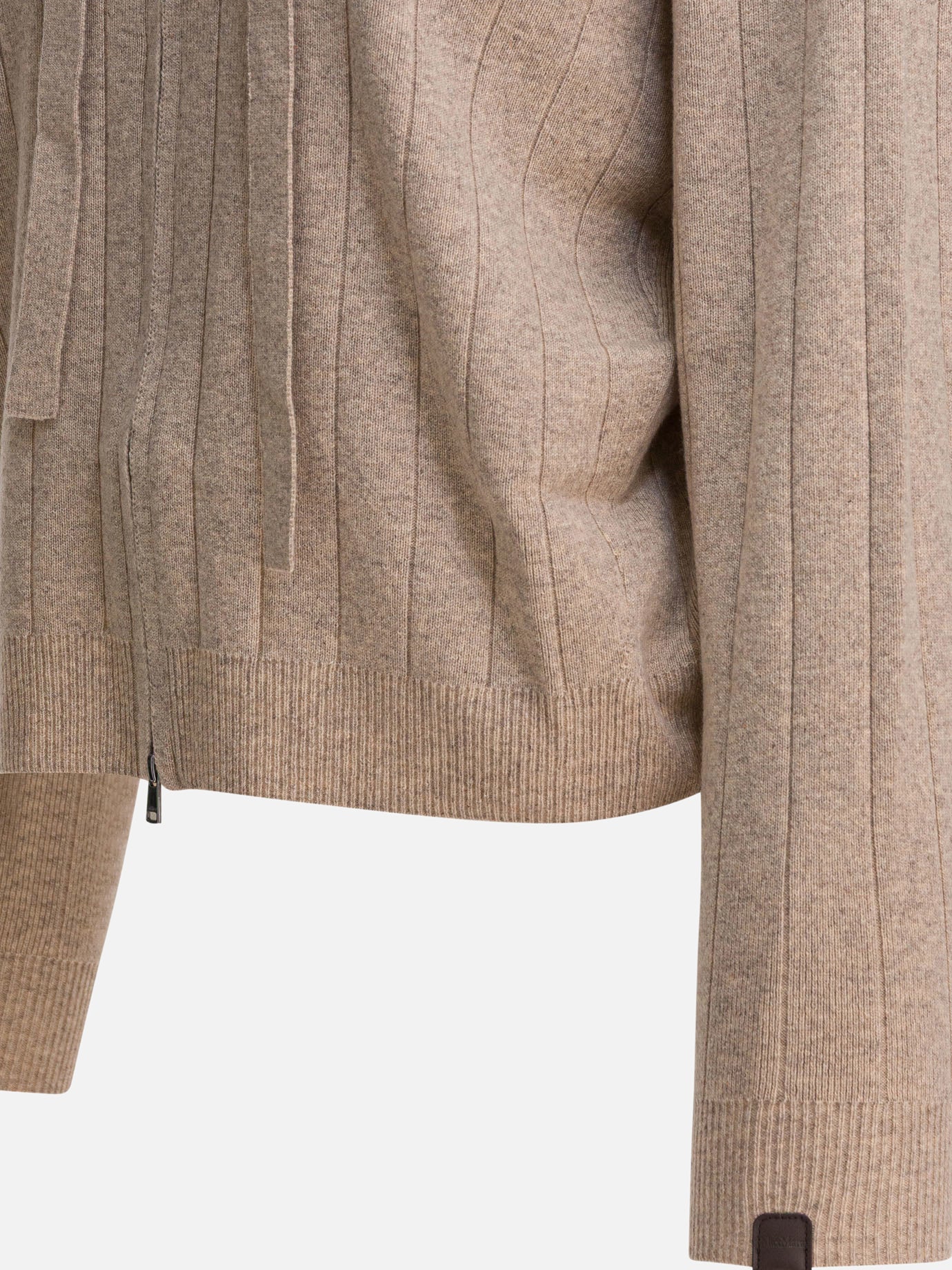 Maglioni con zip Solid colour  Beige - Max Mara Pure Donna | PDP | VIETTI Online Store | thumbnail_4