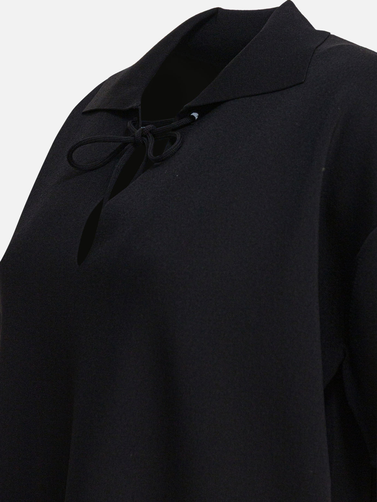 Max Mara Pure Short-sleeved viscose crepe shirt Black