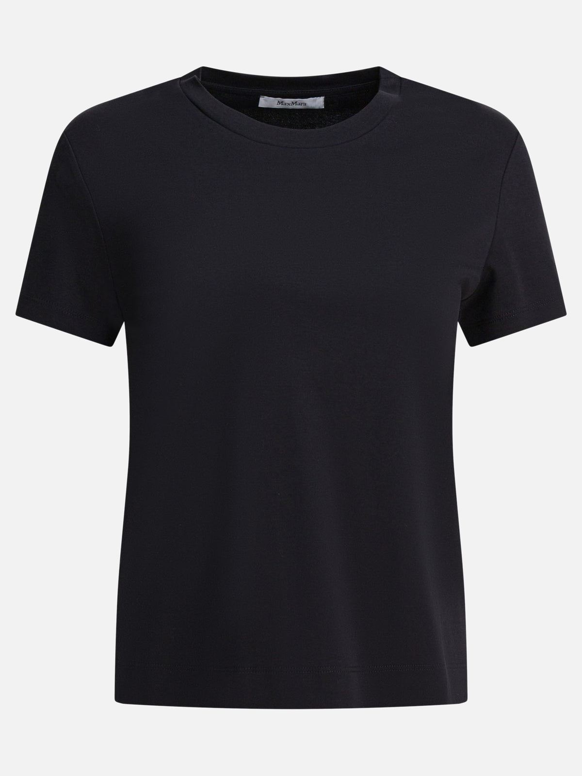 Max Mara Pure Short-sleeved cotton t-shirt Black