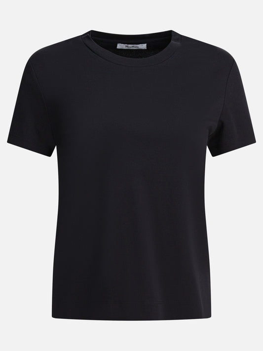 Max Mara Pure Short-sleeved cotton t-shirt Black

