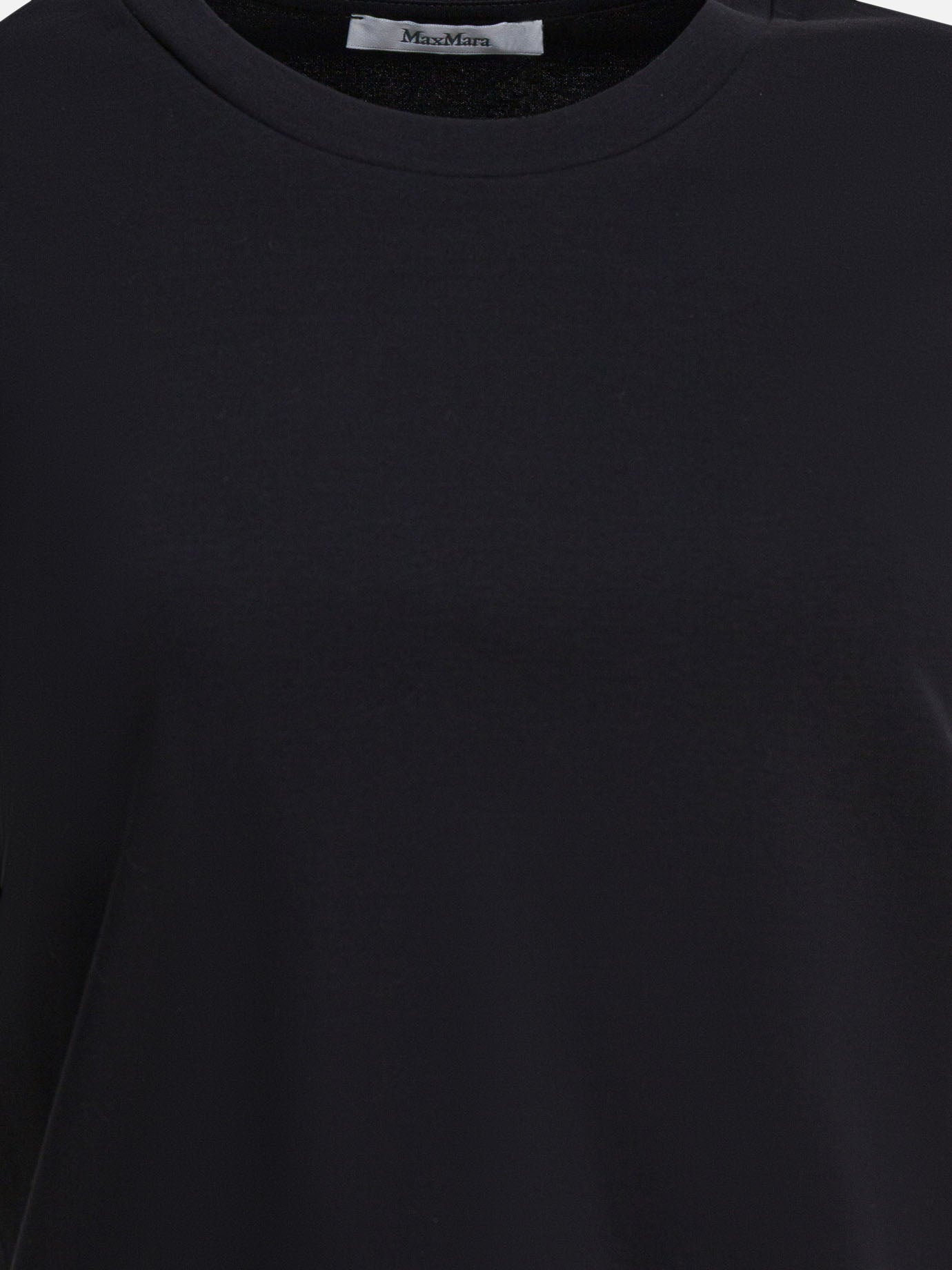 Max Mara Pure Short-sleeved cotton t-shirt Black - Women | VIETTI