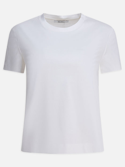 Max Mara Pure Short-sleeved cotton t-shirt White

