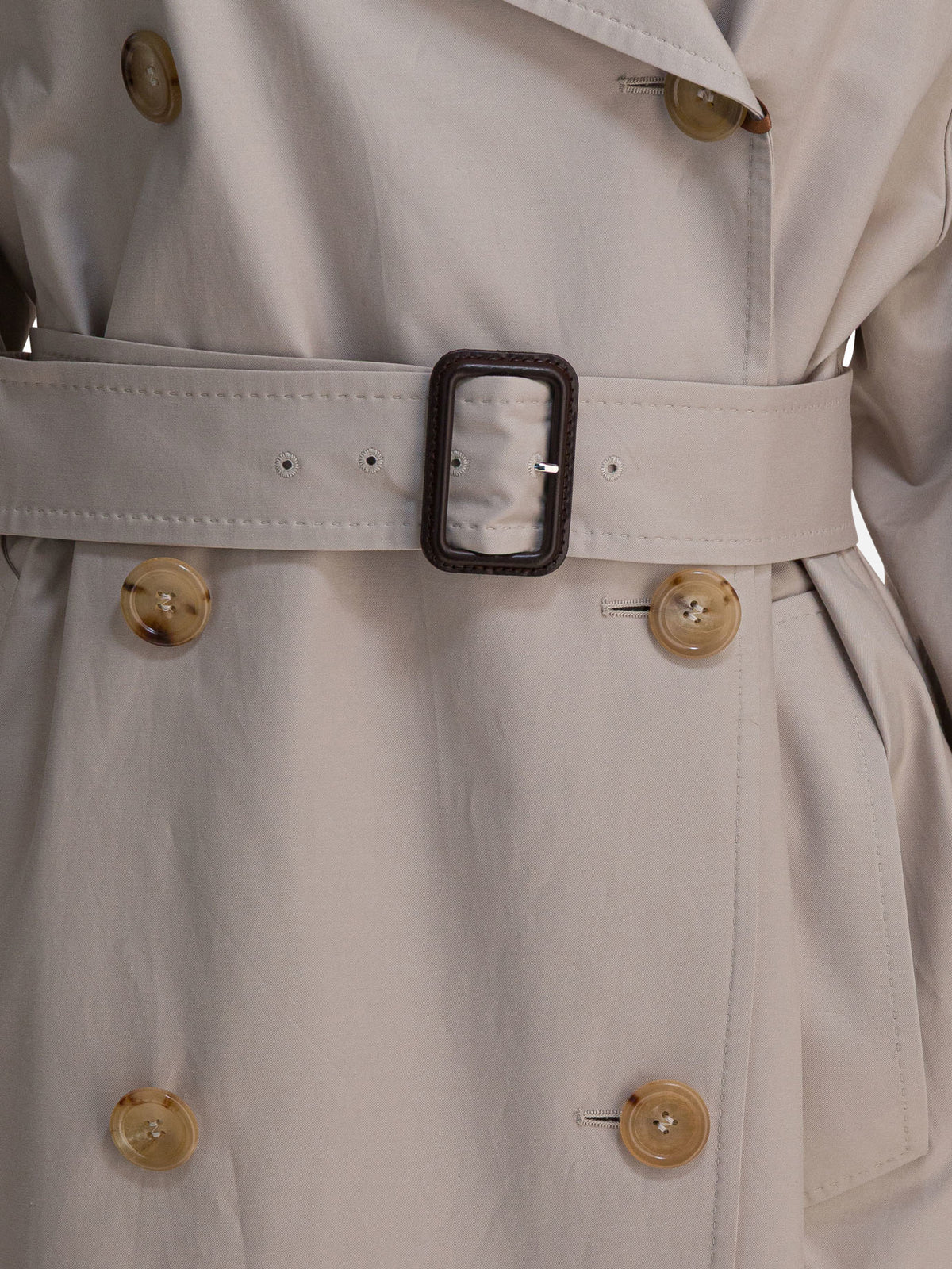 Max Mara The Cube Double-breasted cotton twill trench coat Beige