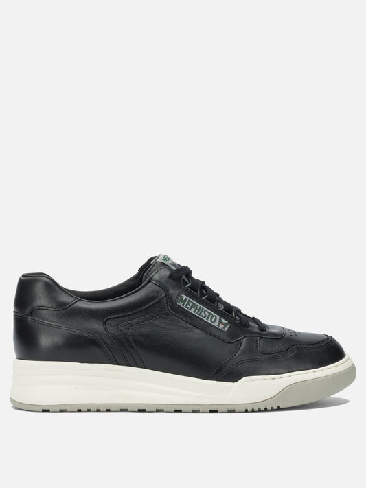 Low top sneakers 100% leather - 100% rubber  Black - Mephisto Men | VIETTI Online Store 
