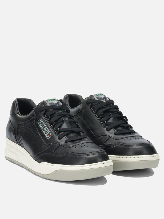 Low top sneakers 100% leather - 100% rubber  Black - Mephisto Men | VIETTI Online Store | 2
