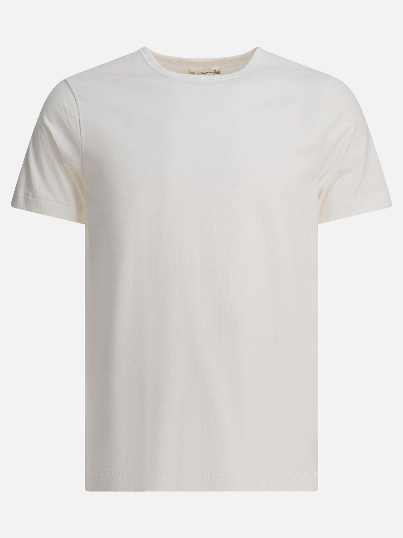 T-shirt girocollo Solid colour  Bianco - Merz b. Schwanen Uomo | PDP | VIETTI Online Store | thumbnail