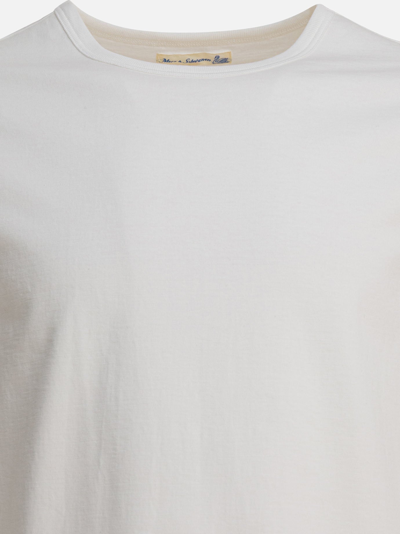 T-shirt girocollo Solid colour  Bianco - Merz b. Schwanen Uomo | PDP | VIETTI Online Store | thumbnail_3