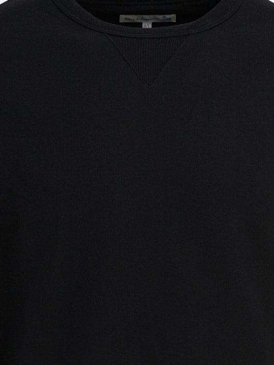 Merz b. Schwanen "Loopwheeled" crewneck sweatshirt Black

