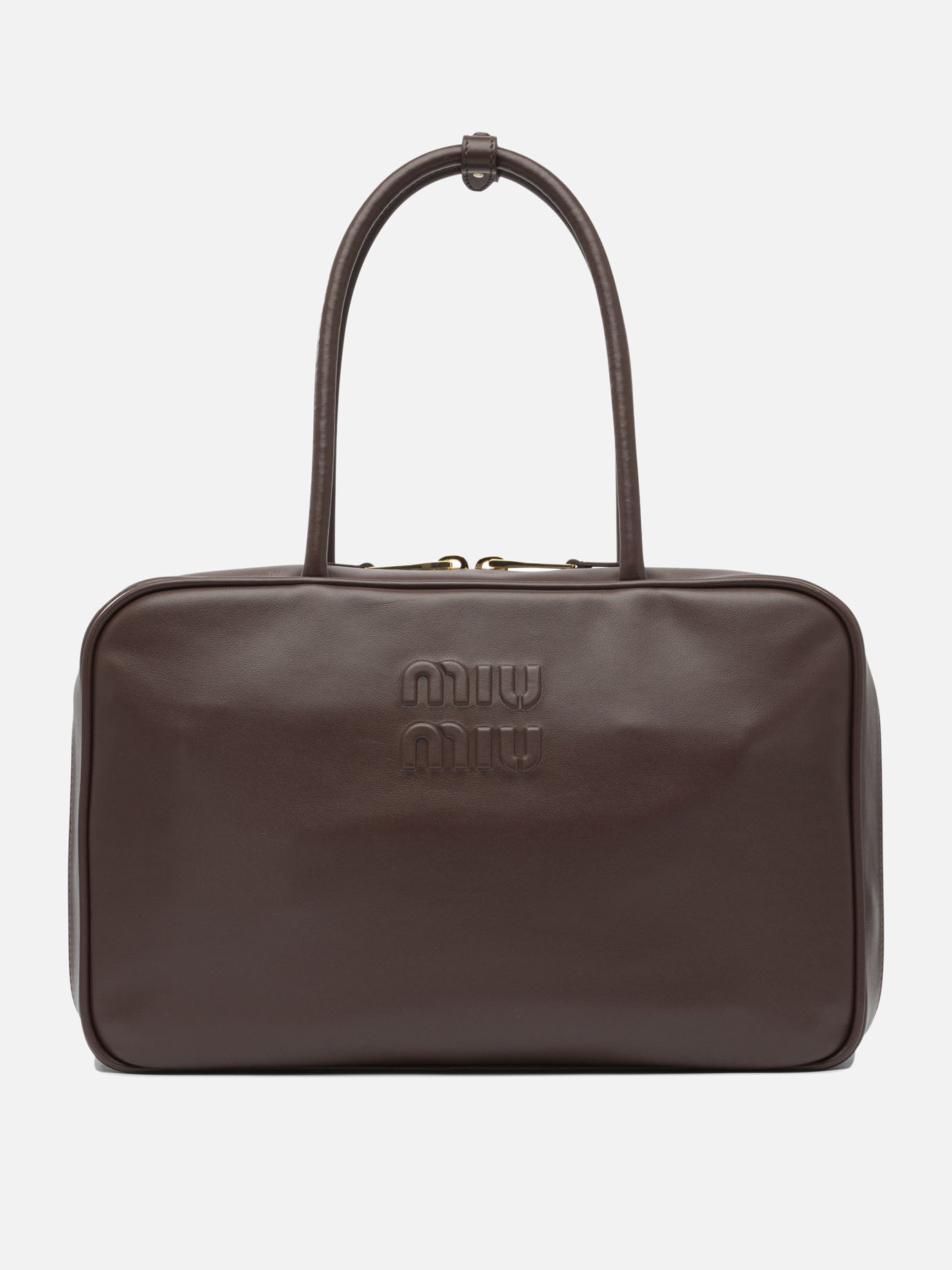 Miu Miu Crochet shoulder bag with logo Black - Women