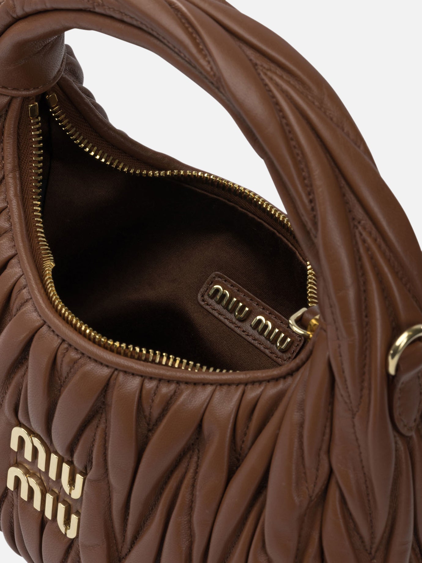 Borse piccole Logo  Marrone - Miu Miu Donna | PDP | VIETTI Online Store | Zoom-Modal_5

