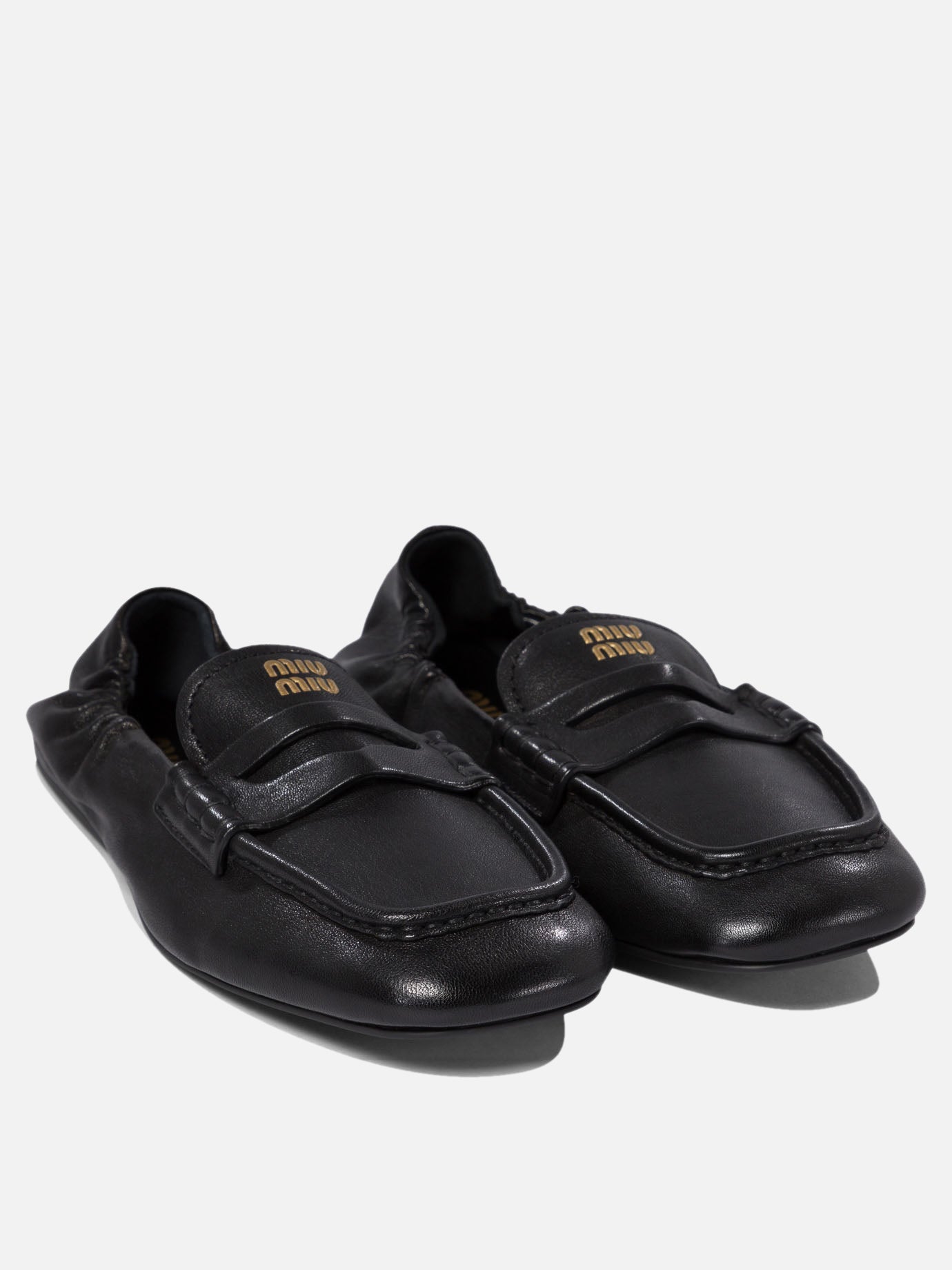 Loafers 100% lamb leather - 100% rubber  Black - Miu Miu Women | PDP | VIETTI Online Store | thumbnail_2