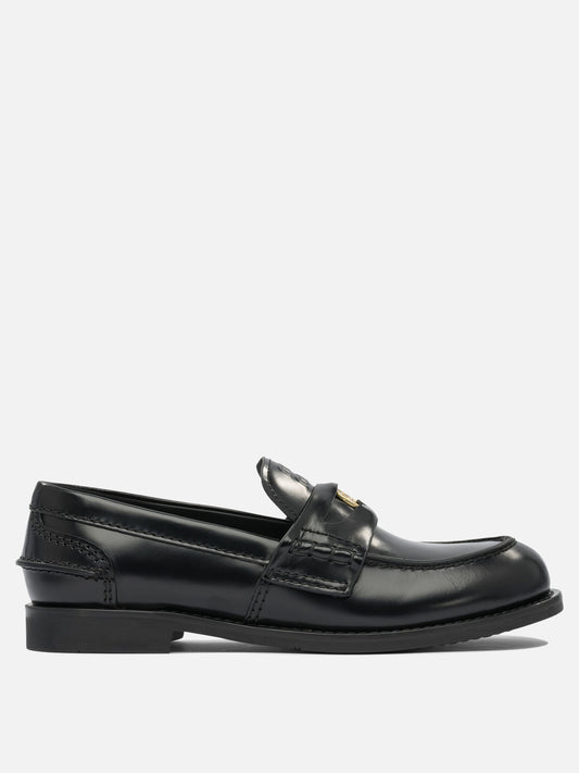 Miu Miu Leather loafers 19233515_36 Black 1