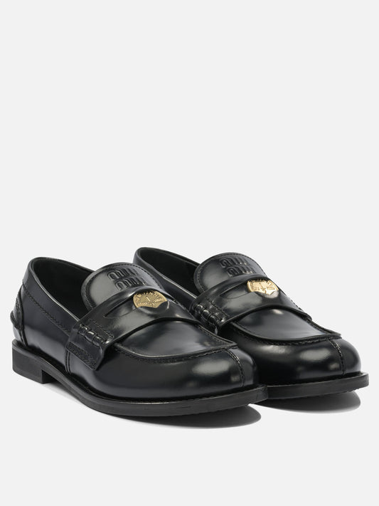 Miu Miu Leather loafers 19233515_36 Black 2