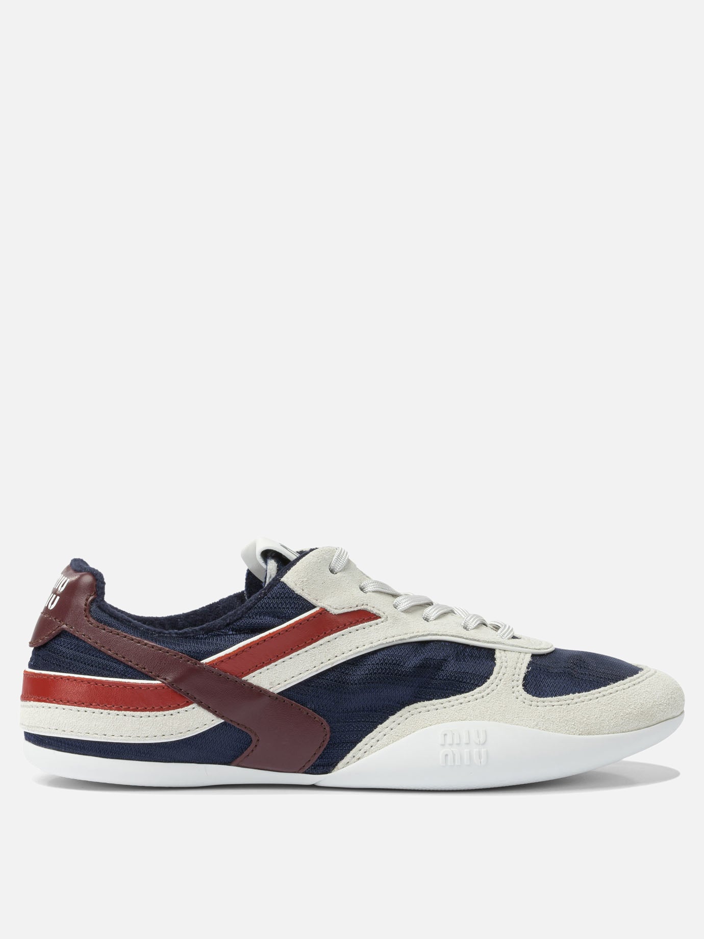 Sneaker basse 100% polyester - 100% rubber  Blu - Miu Miu Donna | PDP | VIETTI Online Store | Zoom-Modal
