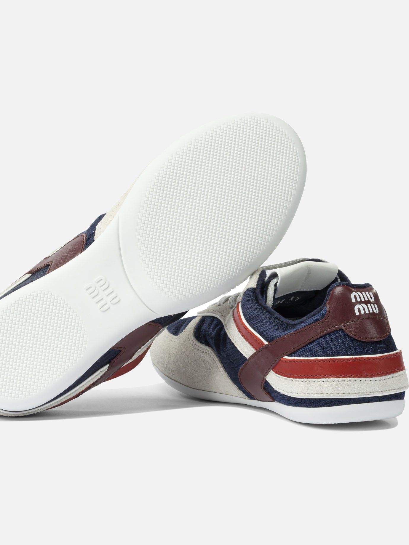 Sneaker basse 100% polyester - 100% rubber  Blu - Miu Miu Donna | PDP | VIETTI Online Store | thumbnail_5