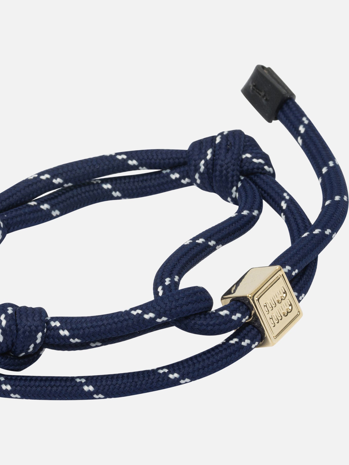 ブレスレット MiuMiu BRACELET (5IB5383L74 F0002) Miu Miu Baltic rope and nylon bracelet | TheDoubleF