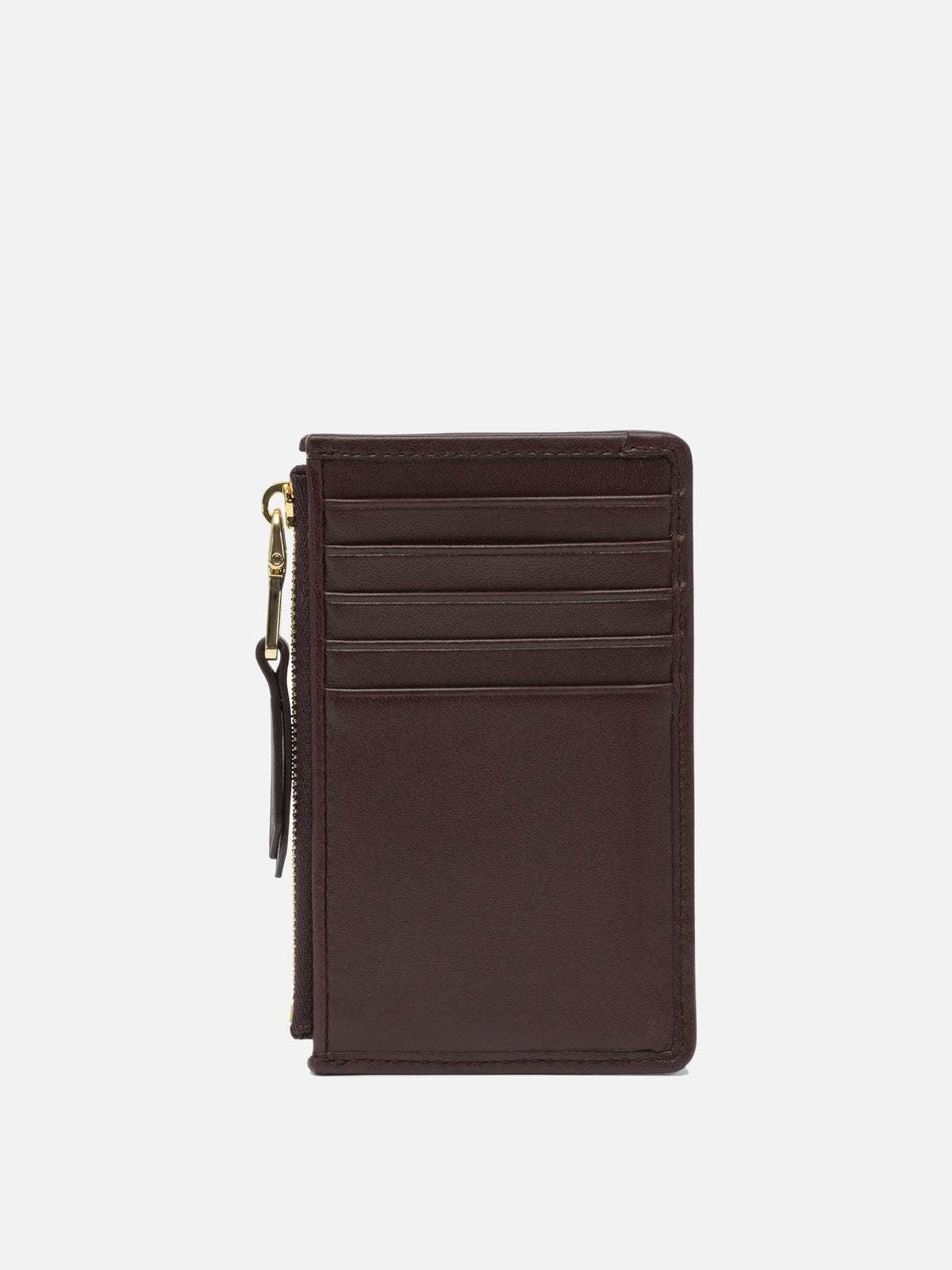 Miu Miu Matelassé nappa leather card case Bordeaux