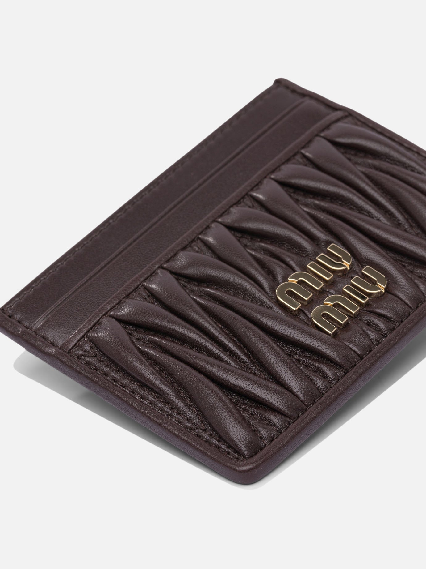 Miu Miu Matelassé nappa leather card holders - Women