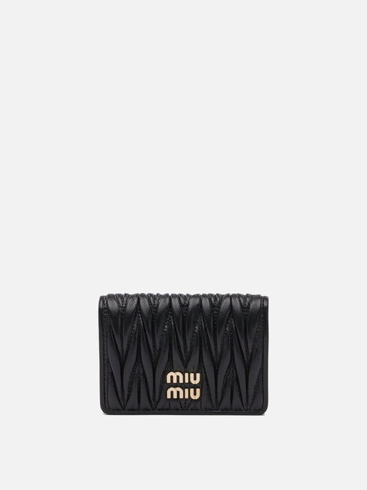 Portacarte Logo  Nero - Miu Miu Donna | PLP | VIETTI Online Store 

