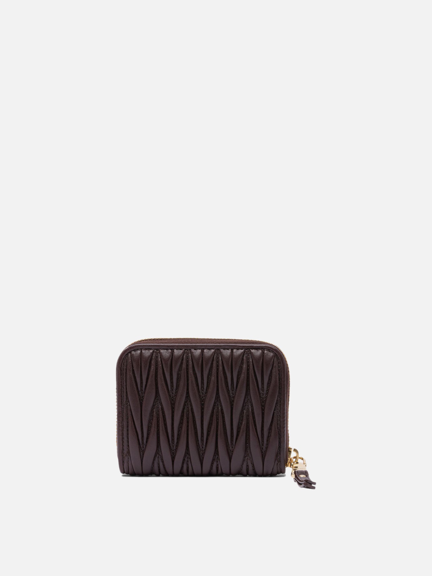 Miu Miu Matelassé nappa leather coin purse Brown - Women