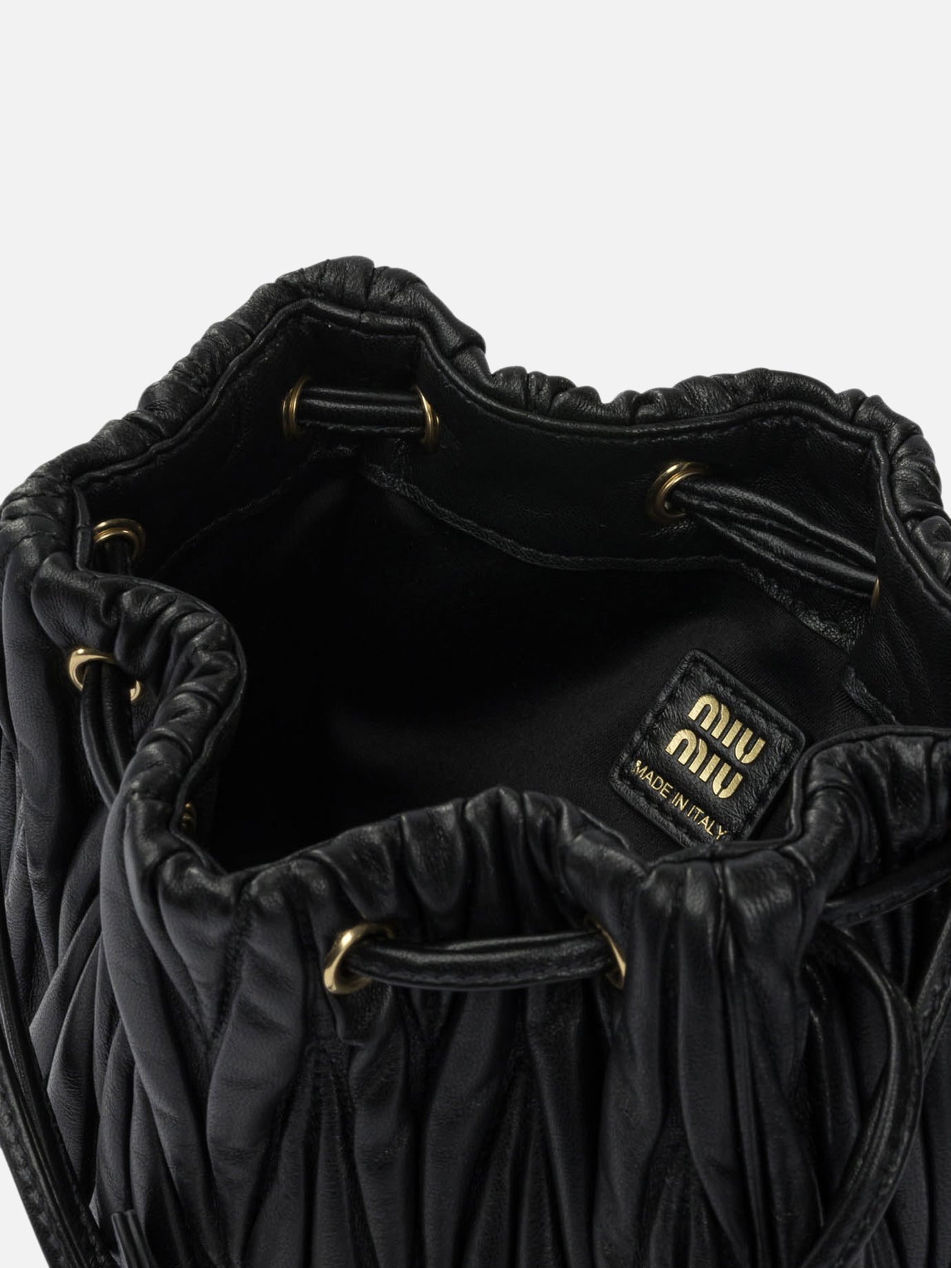 Miu Miu Matelassé nappa leather handbag Black - Women | VIETTI