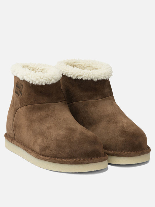 Stivaletti pull-on 100% calf leather - 100% ovis aries  Marrone - Miu Miu Donna | VIETTI Online Store | 2

