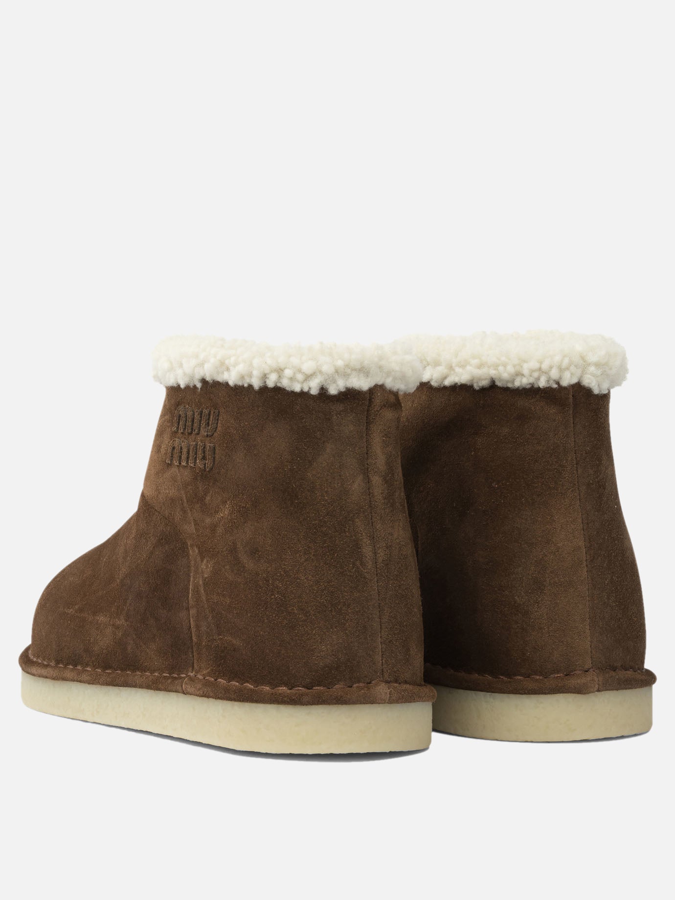 Stivaletti pull-on 100% calf leather - 100% ovis aries  Marrone - Miu Miu Donna | PDP | VIETTI Online Store | thumbnail_4
