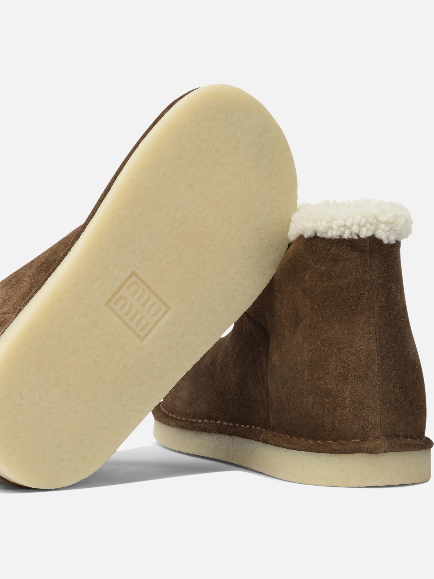 Miu Miu Suede ankle boots Brown - Women | VIETTI Online Store