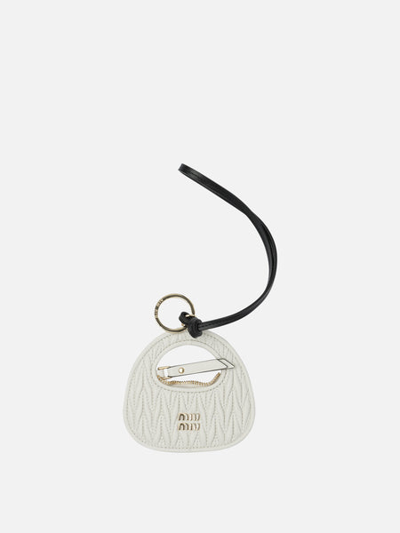 Miu Miu Penny Loafer Mirror Tag Trick  キーホルダー Miu Miu Penny Loafer leather keychain trick for Women