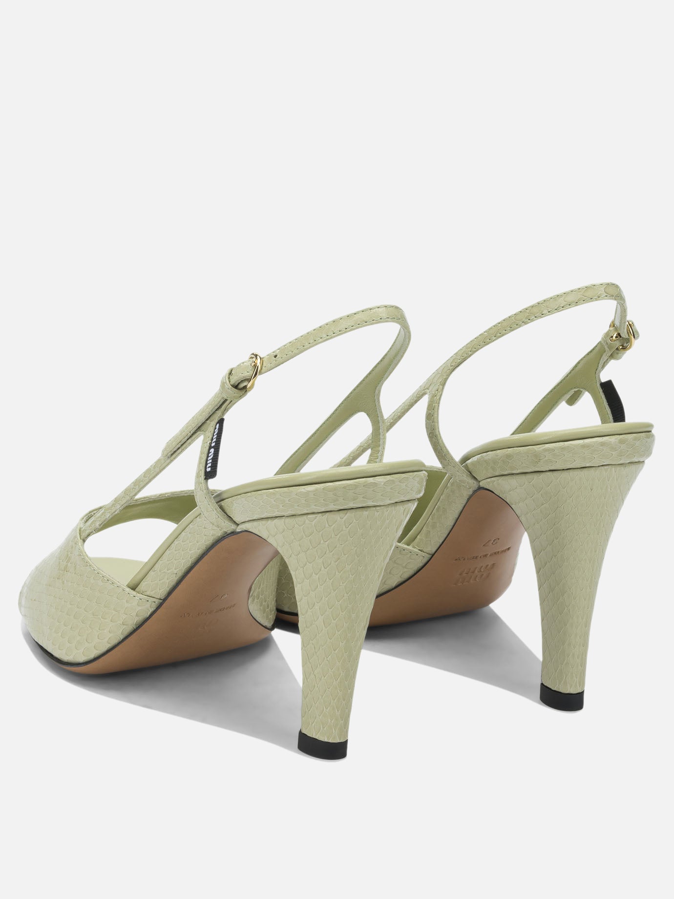 Slingback 100% homalopsis buccata  Verde - Miu Miu Donna | PDP | VIETTI Online Store | Zoom-Modal_4
