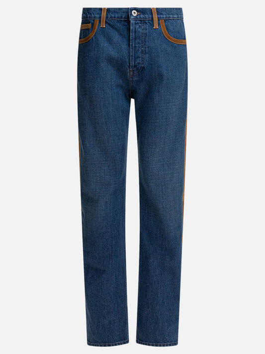 Miu Miu Jeans con inserti di pelle 11531359_28 Blue 1