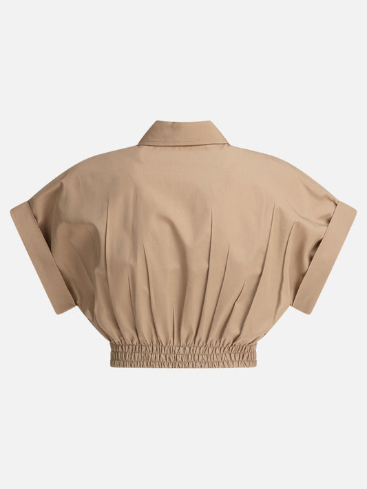 Crop top Logo  Beige - Miu Miu Donna | PLP | VIETTI Online Store | 2
