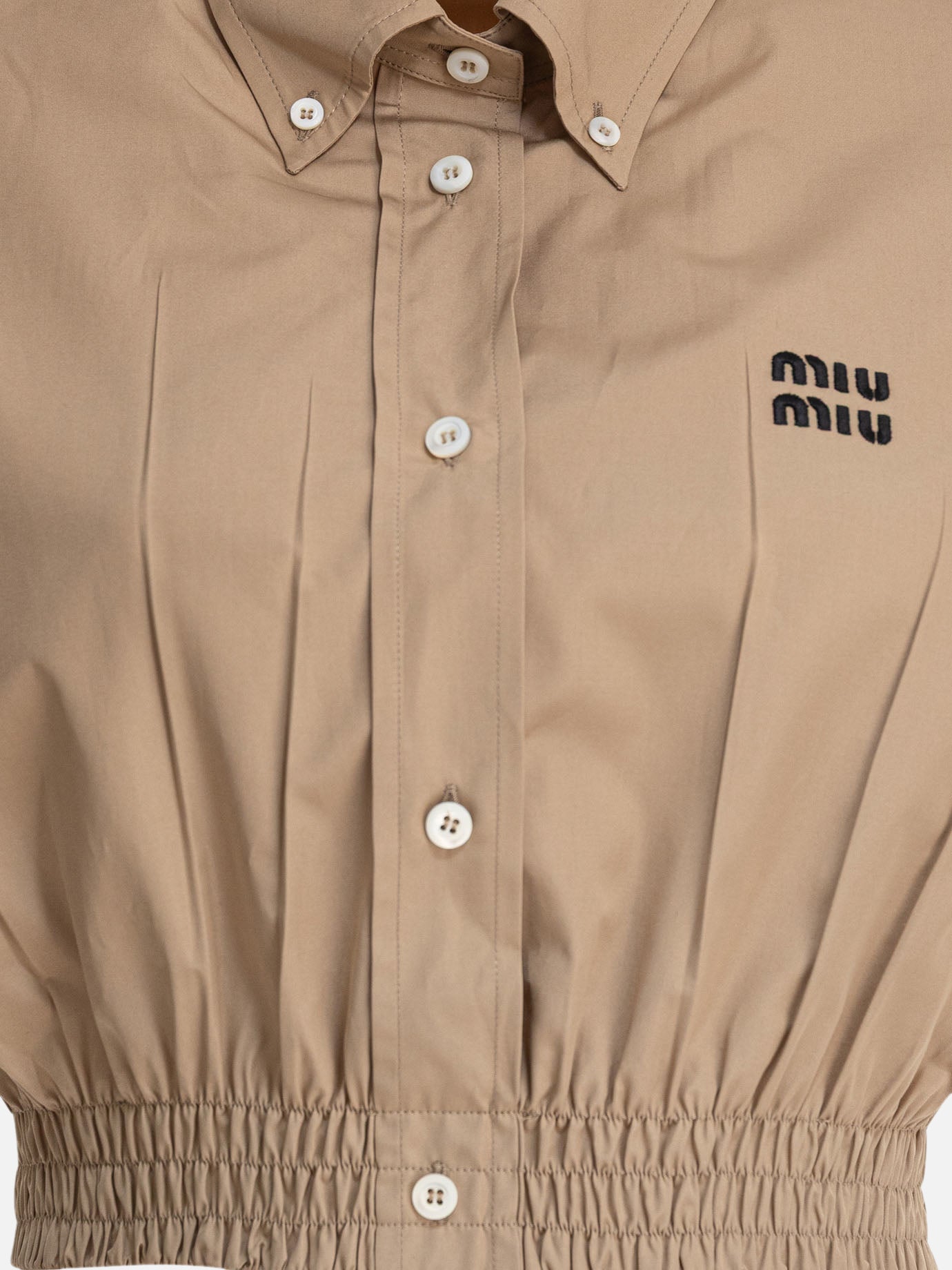 Crop top Logo  Beige - Miu Miu Donna | PDP | VIETTI Online Store | Zoom-Modal_3
