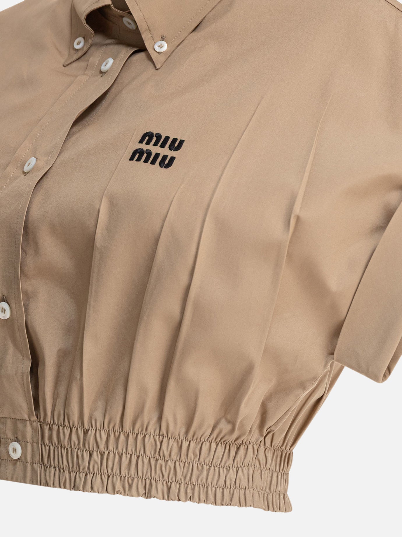 Crop top Logo  Beige - Miu Miu Donna | PDP | VIETTI Online Store | thumbnail_4