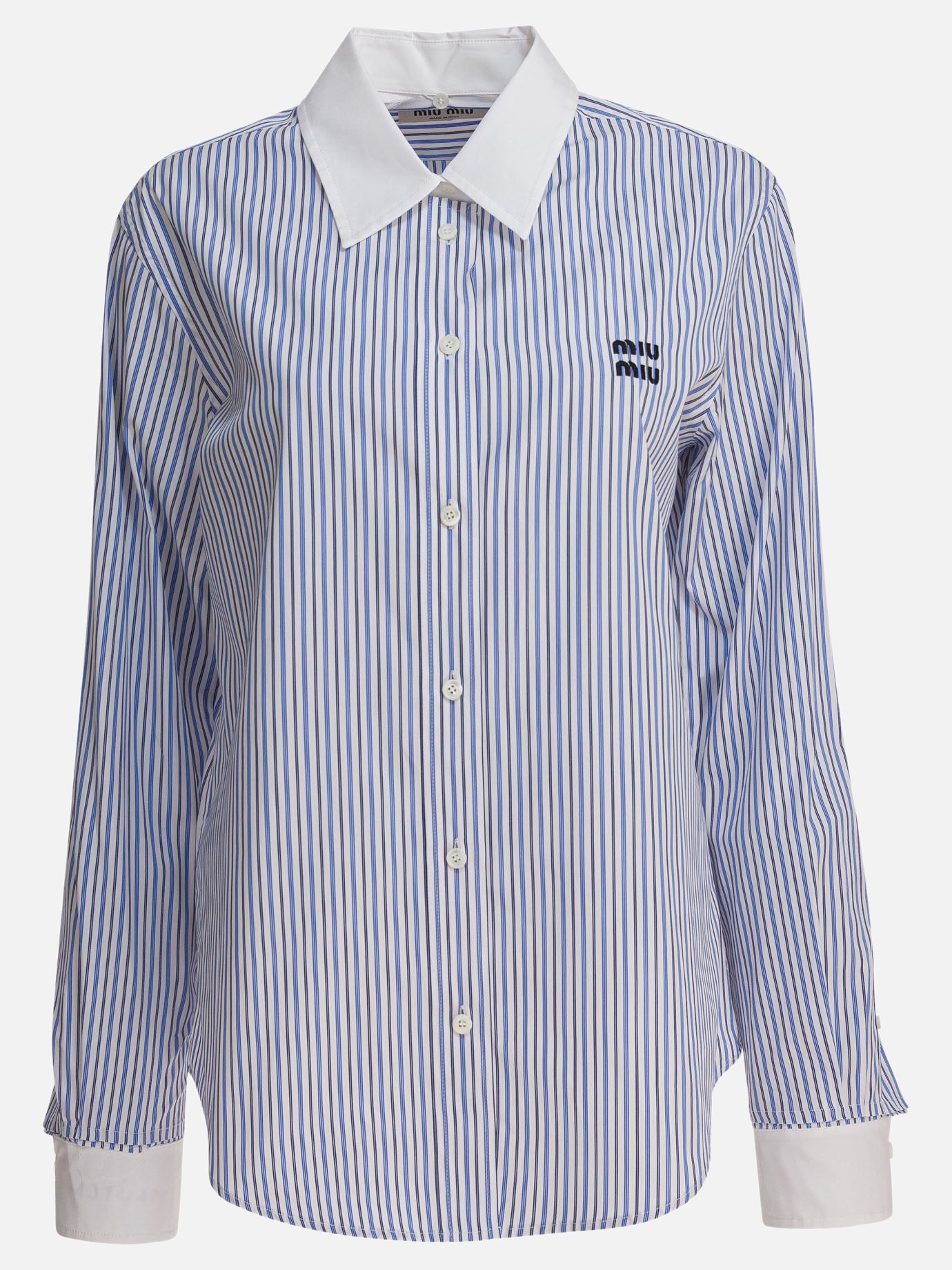 Camicie casual Logo  Bianco - Miu Miu Donna | PDP | VIETTI Online Store | Zoom-Modal
