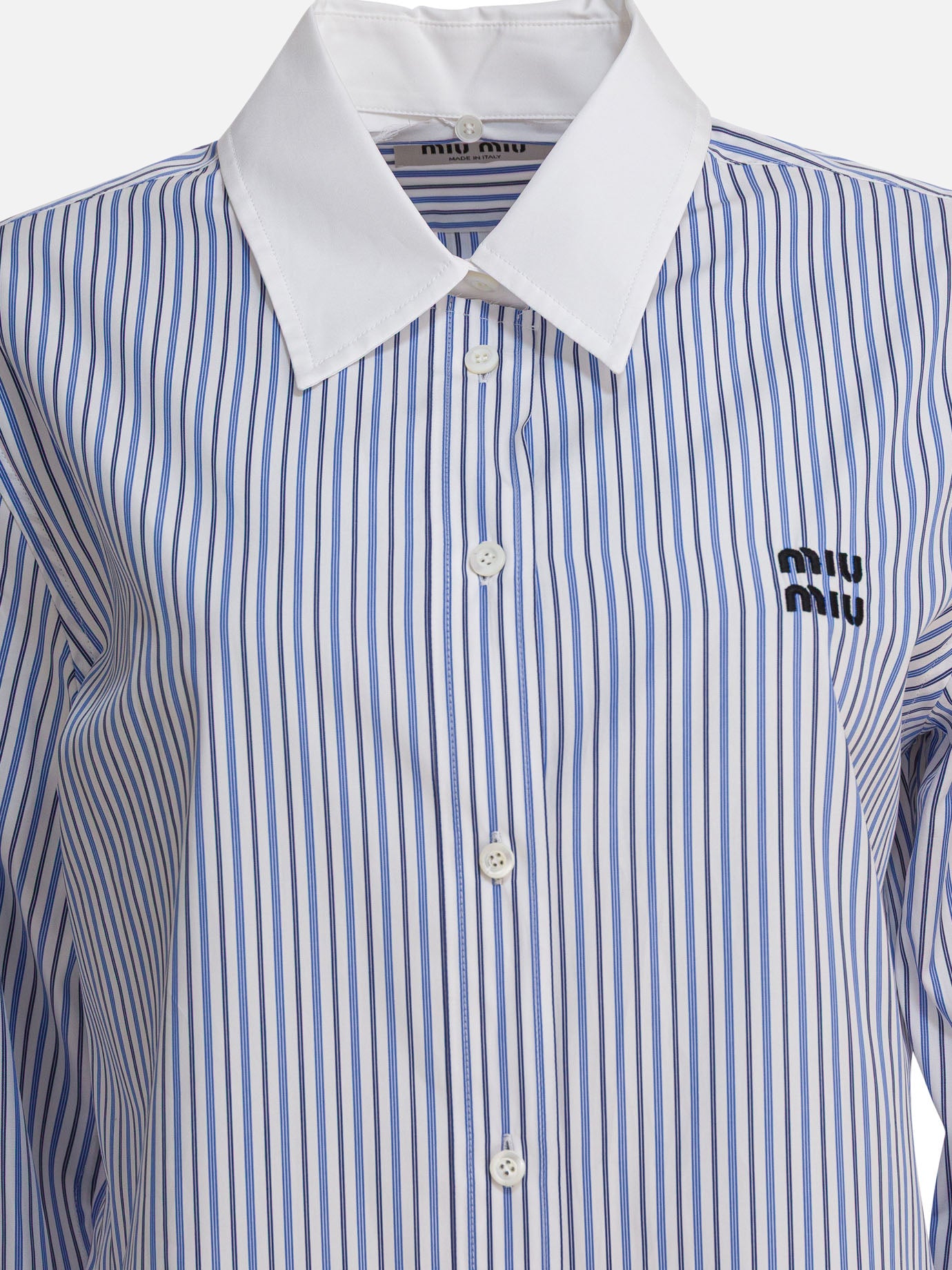 Camicie casual Logo  Bianco - Miu Miu Donna | PDP | VIETTI Online Store | Zoom-Modal_3
